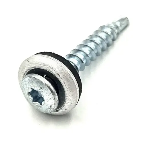 Lencsefejű önfúró lemezcsavar fához alu-EPDM alátét 4,8x35 mm (250 db/dob)